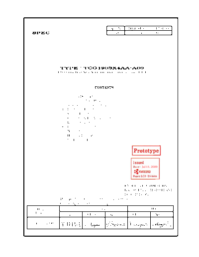 . Various Panel Kyocera TCG190SX4AA-A00 0 [DS]  . Various LCD Panels Panel_Kyocera_TCG190SX4AA-A00_0_[DS].pdf