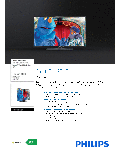 Philips 40pfh4509 88 pss   Philips LCD TV  (and TPV schematics) 40PFH450988 firmware nld 40pfh4509_88_pss_.pdf
