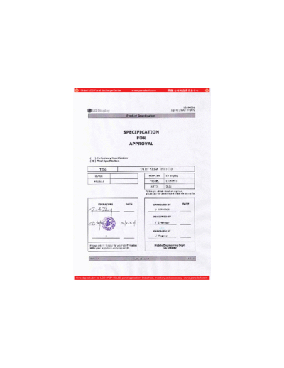 . Various Panel LG Display LB190E01-SL01 1 [DS]  . Various LCD Panels Panel_LG_Display_LB190E01-SL01_1_[DS].pdf