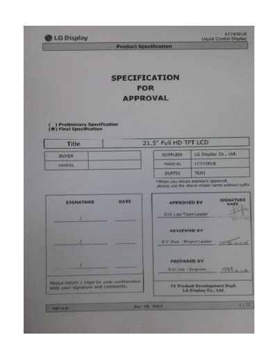 . Various Panel LG Display LC215EUE-TEA1 1 [DS]  . Various LCD Panels Panel_LG_Display_LC215EUE-TEA1_1_[DS].pdf
