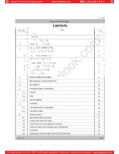 . Various Panel LG Display LC320EUN-SDV2 0 [DS]  . Various LCD Panels Panel_LG_Display_LC320EUN-SDV2_0_[DS].pdf