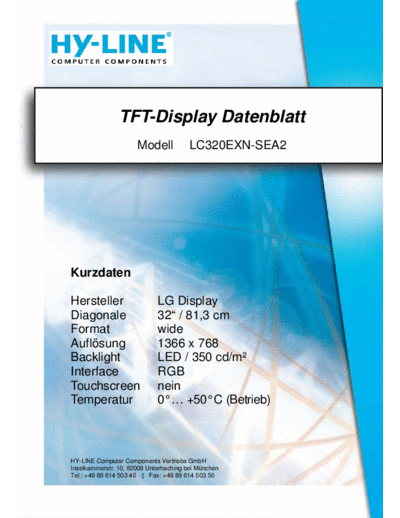 . Various Panel LG Display LC320EXN-SEA2 0 [DS]  . Various LCD Panels Panel_LG_Display_LC320EXN-SEA2_0_[DS].pdf