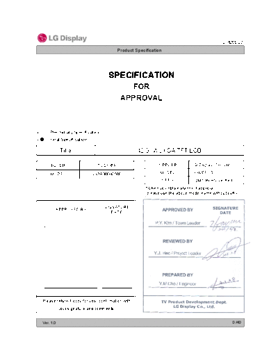 . Various Panel LG Display LC420EUD-SDM1 1 [DS]  . Various LCD Panels Panel_LG_Display_LC420EUD-SDM1_1_[DS].pdf