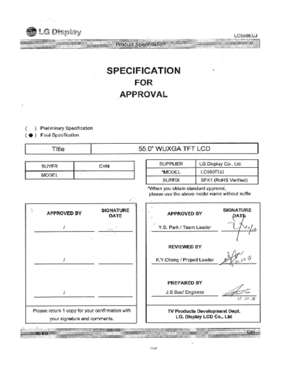 . Various Panel LG Display LC550EUJ-SFK1 0 [DS]  . Various LCD Panels Panel_LG_Display_LC550EUJ-SFK1_0_[DS].pdf