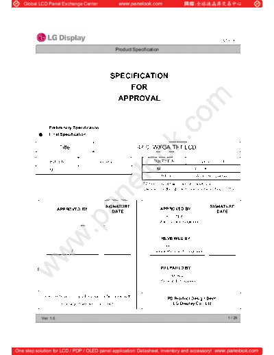 . Various Panel LG Display LD470DXS-SCA1 0 [DS]  . Various LCD Panels Panel_LG_Display_LD470DXS-SCA1_0_[DS].pdf