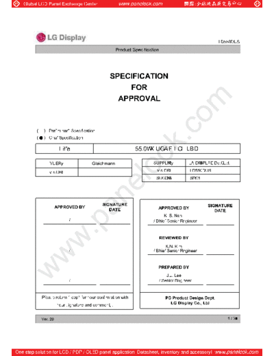 . Various Panel LG Display LD550DUS-SEF1 0 [DS]  . Various LCD Panels Panel_LG_Display_LD550DUS-SEF1_0_[DS].pdf