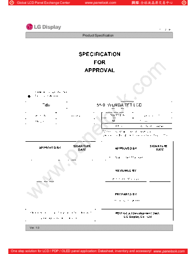 . Various Panel LG Display LD550WUP-SCA1 0 [DS]  . Various LCD Panels Panel_LG_Display_LD550WUP-SCA1_0_[DS].pdf