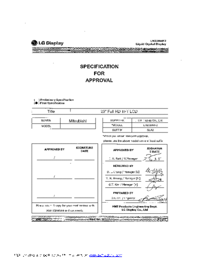 . Various Panel LG Display LM230WF2-SLA2 0 [DS]  . Various LCD Panels Panel_LG_Display_LM230WF2-SLA2_0_[DS].pdf