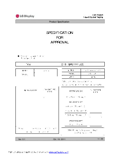 . Various Panel LG Display LM270WQ1-SDDB 0 [DS]  . Various LCD Panels Panel_LG_Display_LM270WQ1-SDDB_0_[DS].pdf