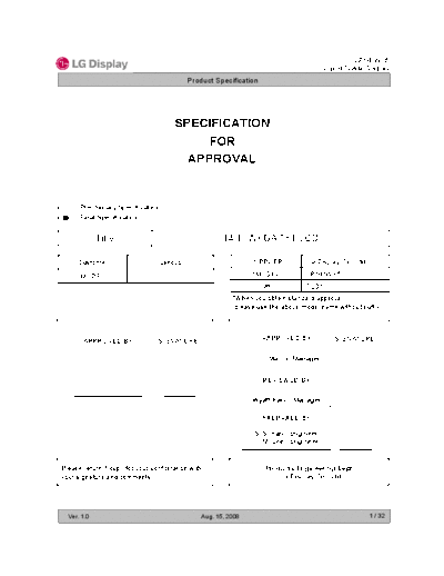 . Various Panel LG Display LP141WX5-TLD1 0 [DS]  . Various LCD Panels Panel_LG_Display_LP141WX5-TLD1_0_[DS].pdf