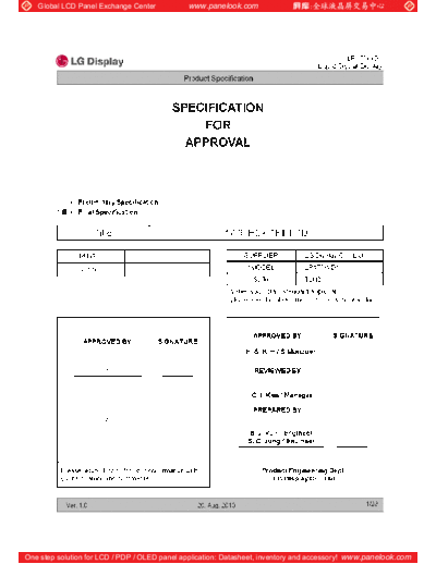 . Various Panel LG Display LP173WD1-TLN2 0 [DS]  . Various LCD Panels Panel_LG_Display_LP173WD1-TLN2_0_[DS].pdf