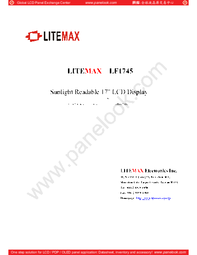 . Various Panel LiteMax LF1745 0 [DS]  . Various LCD Panels Panel_LiteMax_LF1745_0_[DS].pdf