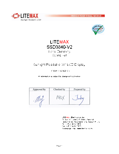 . Various Panel LiteMax SSD3840 0 [DS]  . Various LCD Panels Panel_LiteMax_SSD3840_0_[DS].pdf