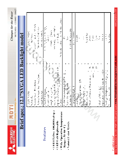 . Various Panel Mitsubishi AA121SM02 3 [DS]  . Various LCD Panels Panel_Mitsubishi_AA121SM02_3_[DS].pdf