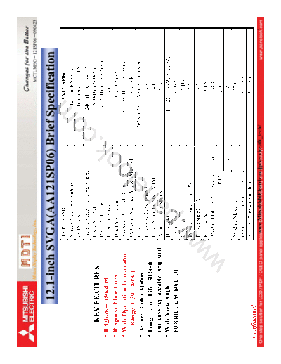 . Various Panel Mitsubishi AA121SP06 1 [DS]  . Various LCD Panels Panel_Mitsubishi_AA121SP06_1_[DS].pdf