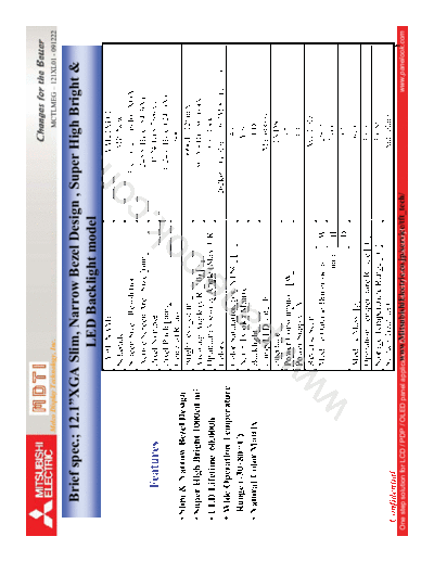 . Various Panel Mitsubishi AA121XL01 1 [DS]  . Various LCD Panels Panel_Mitsubishi_AA121XL01_1_[DS].pdf