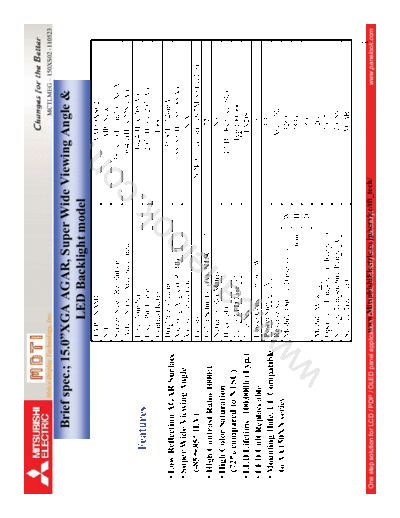 . Various Panel Mitsubishi AA150XS02 1 [DS]  . Various LCD Panels Panel_Mitsubishi_AA150XS02_1_[DS].pdf