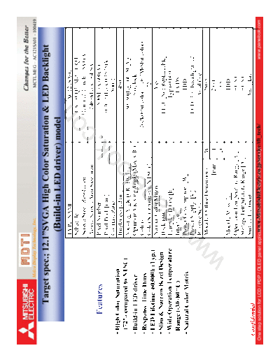. Various Panel Mitsubishi AC121SA01 0 [DS]  . Various LCD Panels Panel_Mitsubishi_AC121SA01_0_[DS].pdf