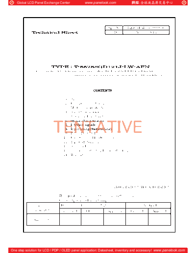 . Various Panel OPTREX T-55788GD121J-LW-AFN 0 [DS]  . Various LCD Panels Panel_OPTREX_T-55788GD121J-LW-AFN_0_[DS].pdf