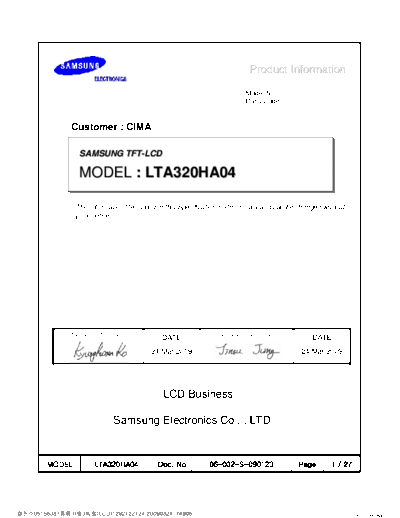 . Various Panel SAMSUNG LTA320HA04 0 [DS]  . Various LCD Panels Panel_SAMSUNG_LTA320HA04_0_[DS].pdf