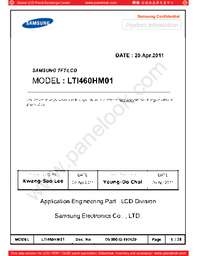 . Various Panel SAMSUNG LTI460HM01 1 [DS]  . Various LCD Panels Panel_SAMSUNG_LTI460HM01_1_[DS].pdf