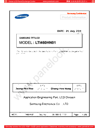 . Various Panel SAMSUNG LTI460HN01 2 [DS]  . Various LCD Panels Panel_SAMSUNG_LTI460HN01_2_[DS].pdf