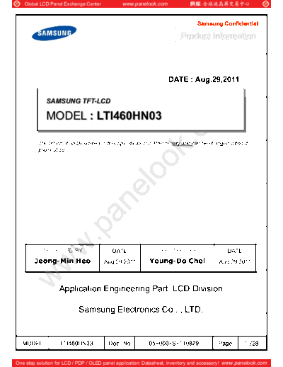 . Various Panel SAMSUNG LTI460HN03 1 [DS]  . Various LCD Panels Panel_SAMSUNG_LTI460HN03_1_[DS].pdf