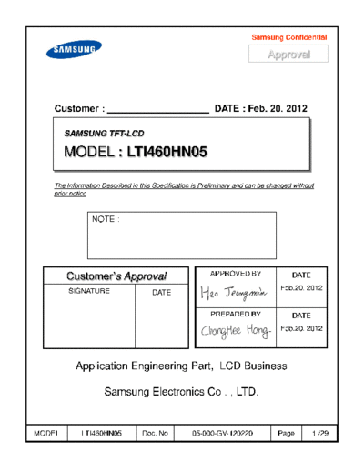 . Various Panel SAMSUNG LTI460HN05 2 [DS]  . Various LCD Panels Panel_SAMSUNG_LTI460HN05_2_[DS].pdf
