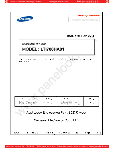 . Various Panel SAMSUNG LTI700HA01 1 [DS]  . Various LCD Panels Panel_SAMSUNG_LTI700HA01_1_[DS].pdf