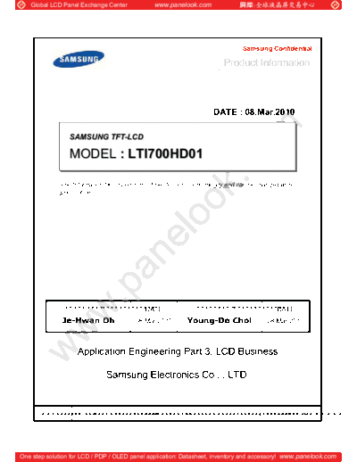 . Various Panel SAMSUNG LTI700HD01 0 [DS]  . Various LCD Panels Panel_SAMSUNG_LTI700HD01_0_[DS].pdf