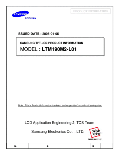 . Various Panel SAMSUNG LTM190M2-L01 0 [DS]  . Various LCD Panels Panel_SAMSUNG_LTM190M2-L01_0_[DS].pdf