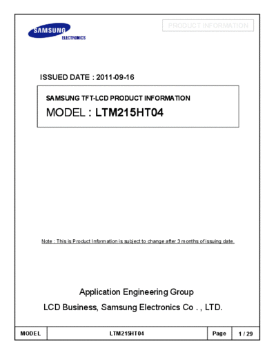 . Various Panel SAMSUNG LTM215HT04 0 [DS]  . Various LCD Panels Panel_SAMSUNG_LTM215HT04_0_[DS].pdf