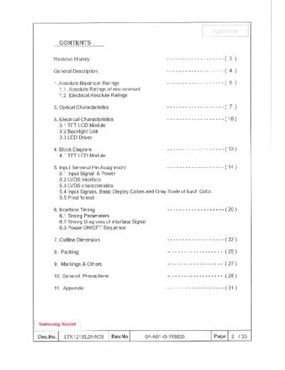 . Various Panel SAMSUNG LTN121XL01-N03 0 [DS]  . Various LCD Panels Panel_SAMSUNG_LTN121XL01-N03_0_[DS].pdf