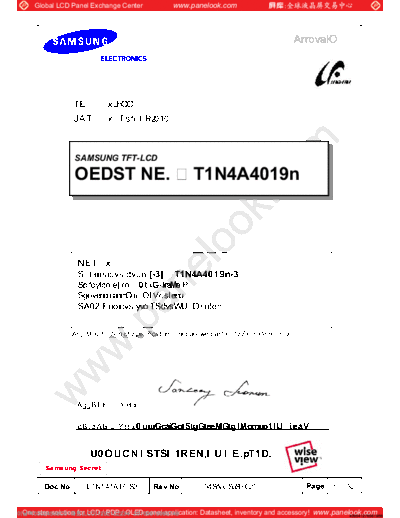 . Various Panel SAMSUNG LTN141AT09-301 0 [DS]  . Various LCD Panels Panel_SAMSUNG_LTN141AT09-301_0_[DS].pdf