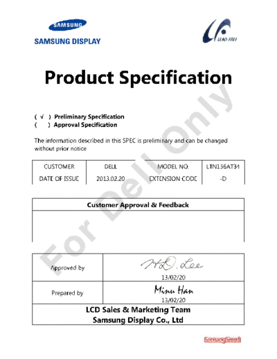 . Various Panel SAMSUNG LTN156AT34-D01 0 [DS]  . Various LCD Panels Panel_SAMSUNG_LTN156AT34-D01_0_[DS].pdf