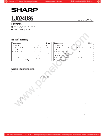 . Various Panel SHARP LJ024U35 0 [DS]  . Various LCD Panels Panel_SHARP_LJ024U35_0_[DS].pdf