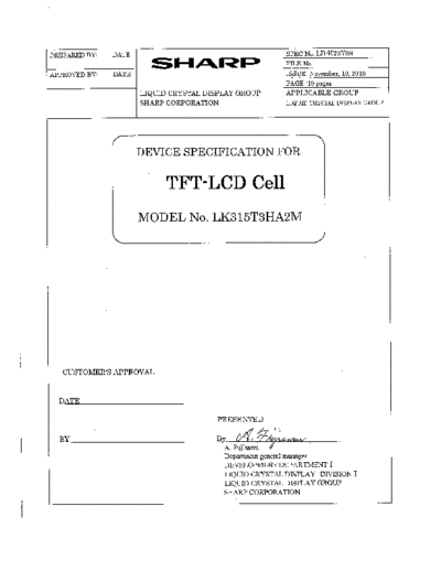 . Various Panel SHARP LK315T3HA2M 0 [DS]  . Various LCD Panels Panel_SHARP_LK315T3HA2M_0_[DS].pdf