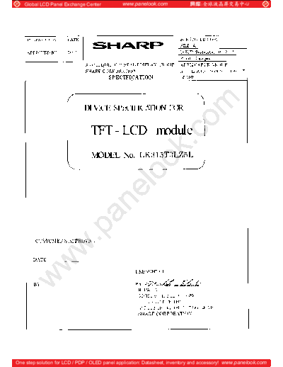 . Various Panel SHARP LK315T3LZ5L 0 [DS]  . Various LCD Panels Panel_SHARP_LK315T3LZ5L_0_[DS].pdf