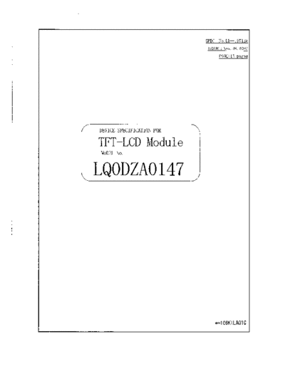 . Various Panel SHARP LQ0DZA0147 0 [DS]  . Various LCD Panels Panel_SHARP_LQ0DZA0147_0_[DS].pdf