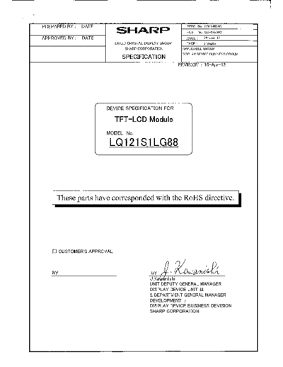 . Various Panel SHARP LQ121S1LG88 3 [DS]  . Various LCD Panels Panel_SHARP_LQ121S1LG88_3_[DS].pdf