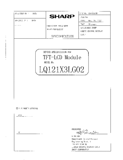 . Various Panel SHARP LQ121X3LG02 1 [DS]  . Various LCD Panels Panel_SHARP_LQ121X3LG02_1_[DS].pdf