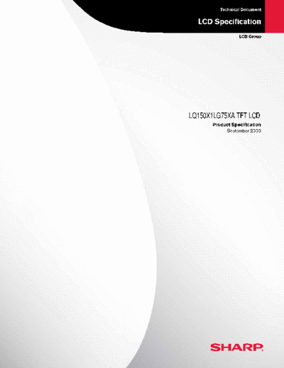 . Various Panel SHARP LQ150X1LG75XA 0 [DS]  . Various LCD Panels Panel_SHARP_LQ150X1LG75XA_0_[DS].pdf