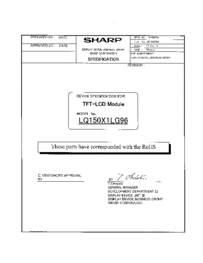 . Various Panel SHARP LQ150X1LG96 0 [DS]  . Various LCD Panels Panel_SHARP_LQ150X1LG96_0_[DS].pdf