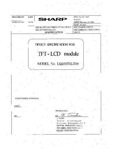 . Various Panel SHARP LQ255T3LZ28 0 [DS]  . Various LCD Panels Panel_SHARP_LQ255T3LZ28_0_[DS].pdf