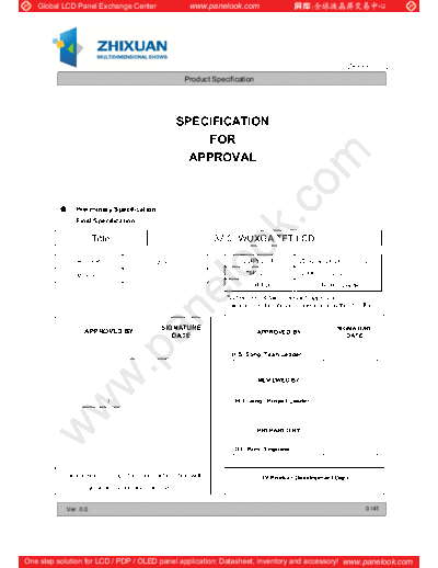 . Various Panel ZHIXUAN ZXXS370-L02 0 [DS]  . Various LCD Panels Panel_ZHIXUAN_ZXXS370-L02_0_[DS].pdf
