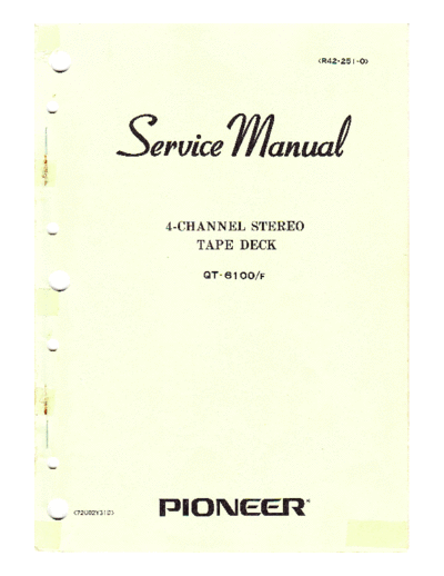 Pioneer hfe pioneer qt-6100 service en  Pioneer Audio QT-6100 hfe_pioneer_qt-6100_service_en.pdf