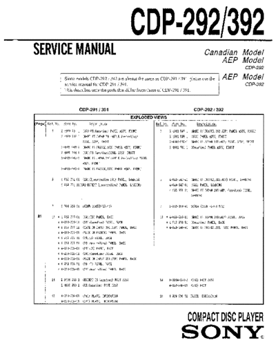 panasonic hfe sony cdp-292 392 service en  panasonic Fax KXFM90PDW Viewing SGML_VIEW_DATA EU KX-FM90PD-W SVC Audio CDP-292 hfe_sony_cdp-292_392_service_en.pdf