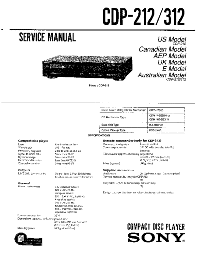 panasonic sony - cdp-212 312 190  panasonic Fax KXFM90PDW Viewing SGML_VIEW_DATA EU KX-FM90PD-W SVC Audio sony_-_cdp-212_312_190.pdf