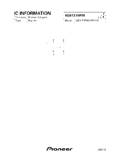 Pioneer AD8131ARM  Pioneer DVD pioneer cd IC_pdf AD8131ARM.pdf