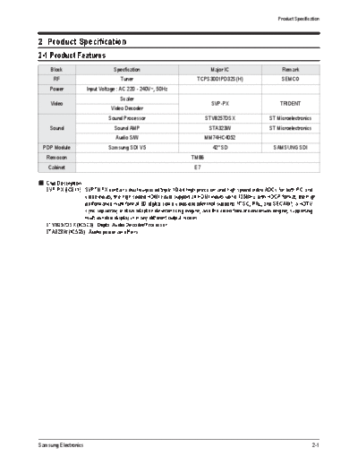 Samsung   Samsung Plasma PS42E71SXBWT PS42E71SXBWT .pdf